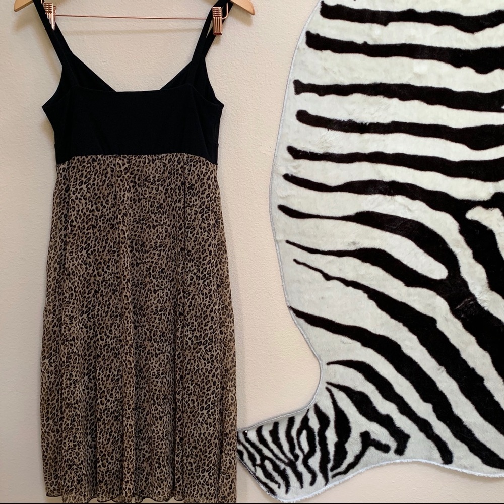 BIYAYCDA Spaghetti Strap Dress with Cheetah bottom